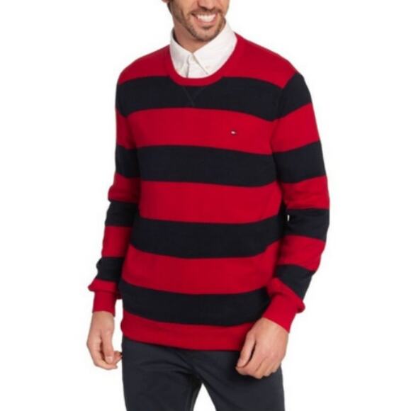 NWT Tommy Hilfiger Men's Crew Neck Cotton Sweater - Picture 1 of 12